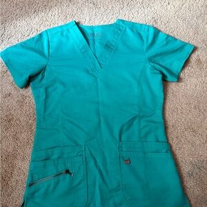 Ergo life threads Teal Scrub Top